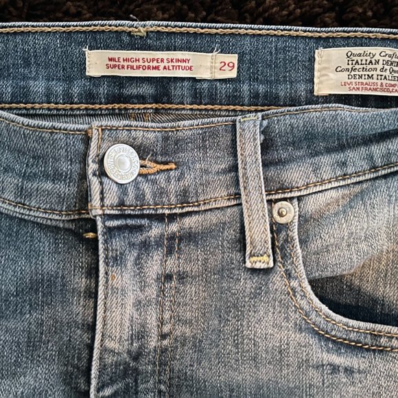 LEVI'S mile high super skinny jeans Size 29 - Picture 4 of 5